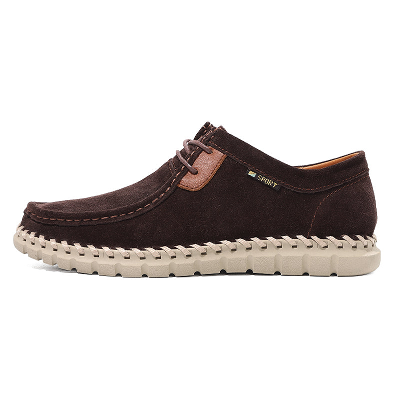 (⏰ Last Day 70% OFF 🔥) Men’s Breathable Suede Walking Shoes | Wide Toe Box, Arch Support & Secure Lace-Up Fit