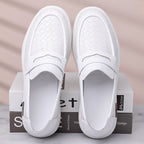 Men’s Breathable Perforated Leather Slip-On Shoes for Hot, Wide Feet | Arch Support & All-Day Comfort
