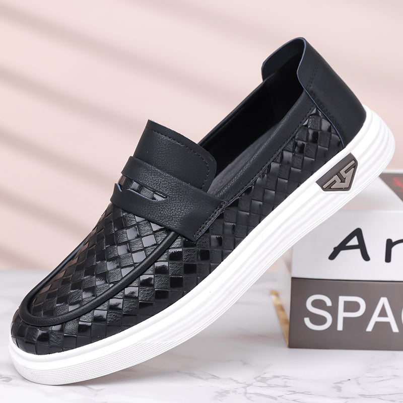 Men’s Breathable Perforated Leather Slip-On Shoes for Hot, Wide Feet | Arch Support & All-Day Comfort
