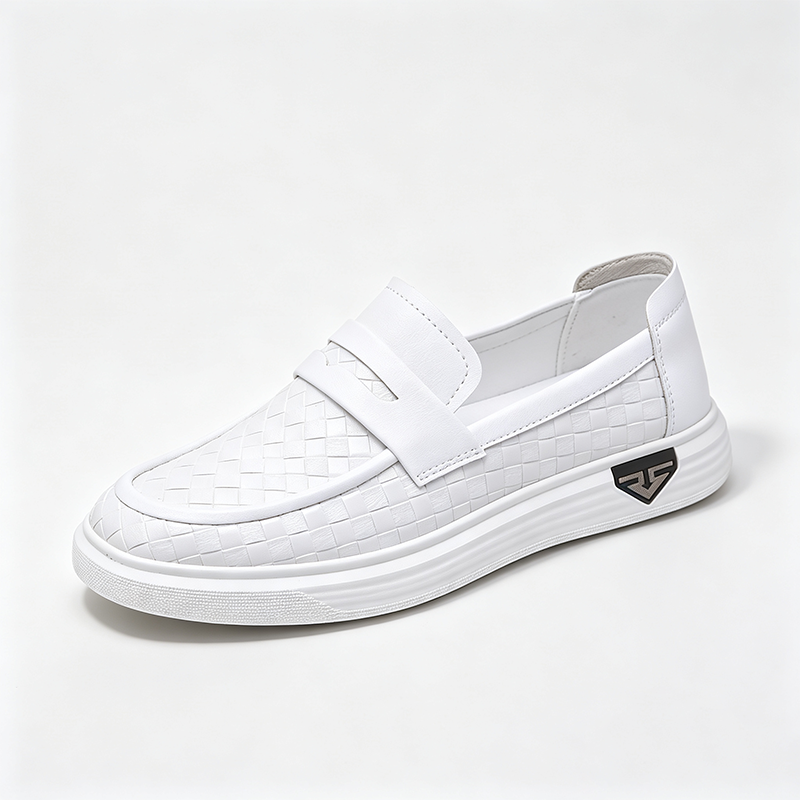 Men’s Breathable Perforated Leather Slip-On Shoes for Hot, Wide Feet | Arch Support & All-Day Comfort