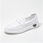 Men’s Breathable Perforated Leather Slip-On Shoes for Hot, Wide Feet | Arch Support & All-Day Comfort