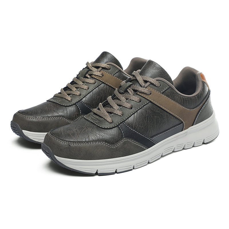 (⏰Limited Time Sale 70% OFF🔥)Men’s Genuine Leather Walking Shoes for Tired, Wide Feet | Cushioned Arch Support & All-Day Comfort