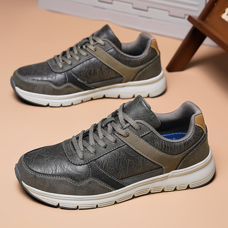 (⏰Limited Time Sale 70% OFF🔥)Men’s Genuine Leather Walking Shoes for Tired, Wide Feet | Cushioned Arch Support & All-Day Comfort