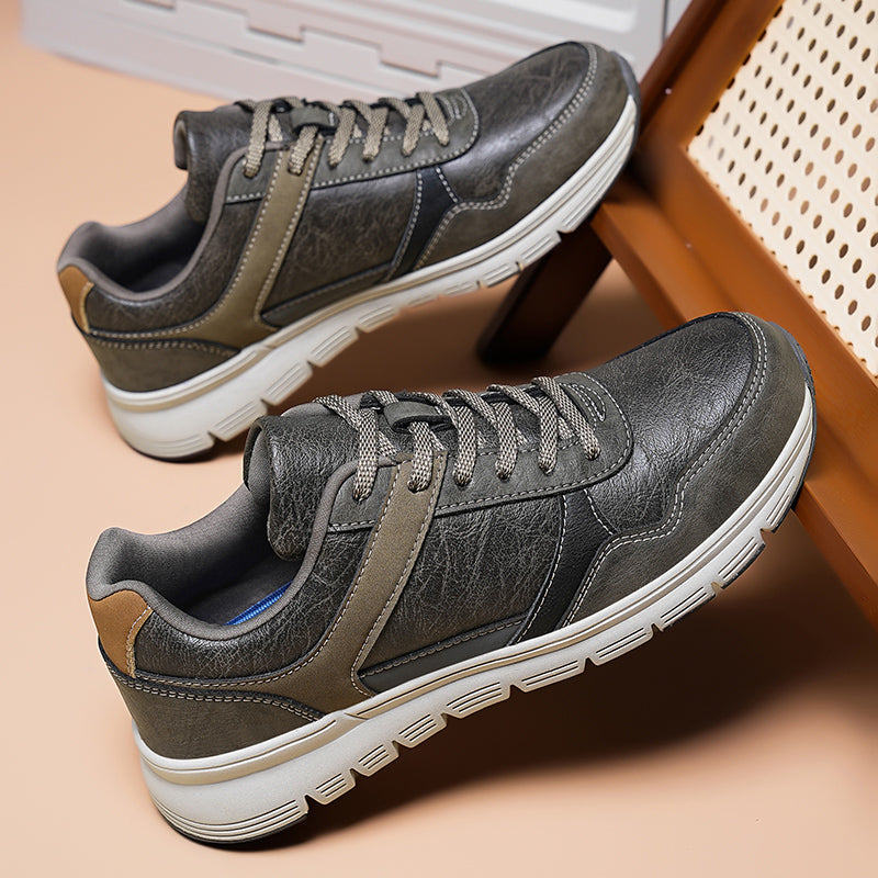 (⏰Limited Time Sale 70% OFF🔥)Men’s Genuine Leather Walking Shoes for Tired, Wide Feet | Cushioned Arch Support & All-Day Comfort