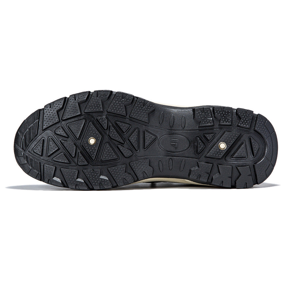 Men's Cushioned Mesh Hiking Shoes - Slip-On, Breathable, Slip-Resistant, Wide Toe Box with Arch Support