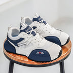 Men's Mesh Walking Shoes - Roomy Toe Box,No Arch Support,Breathable Canvas,Flexible Non-Slip Sole,Machine Washable,Lace-Up,Walking,Daily Wear