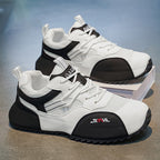 Men's Mesh Walking Shoes - Roomy Toe Box,No Arch Support,Breathable Canvas,Flexible Non-Slip Sole,Machine Washable,Lace-Up,Walking,Daily Wear