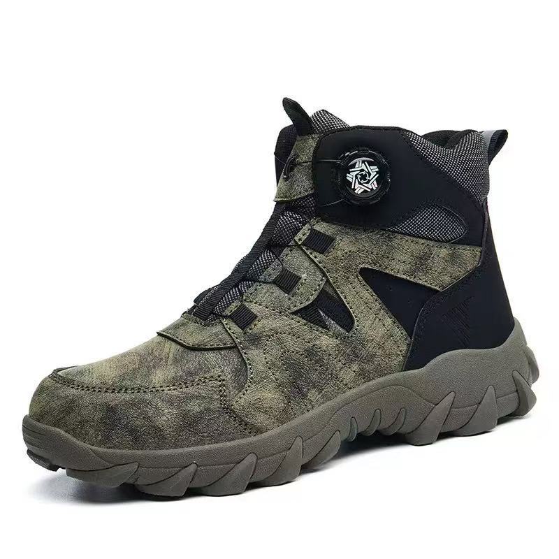 Men’s Waterproof Leather Safety Work Boots R055 | Steel Toe, Puncture-Resistant Midsole, Wide Fit & Quick-Adjust Dial