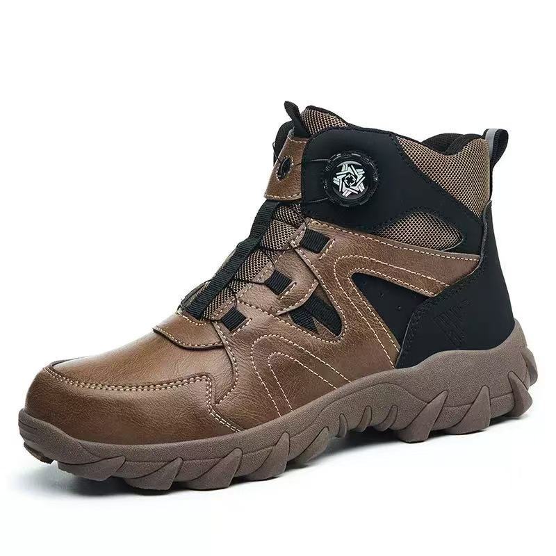 Men’s Waterproof Leather Safety Work Boots R055 | Steel Toe, Puncture-Resistant Midsole, Wide Fit & Quick-Adjust Dial
