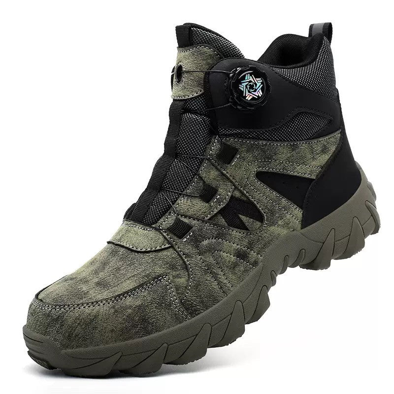 Men’s Waterproof Leather Safety Work Boots R055 | Steel Toe, Puncture-Resistant Midsole, Wide Fit & Quick-Adjust Dial