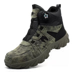 Men’s Waterproof Leather Safety Work Boots R055 | Steel Toe, Puncture-Resistant Midsole, Wide Fit & Quick-Adjust Dial