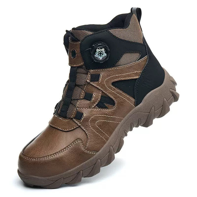 Men’s Waterproof Leather Safety Work Boots R055 | Steel Toe, Puncture-Resistant Midsole, Wide Fit & Quick-Adjust Dial