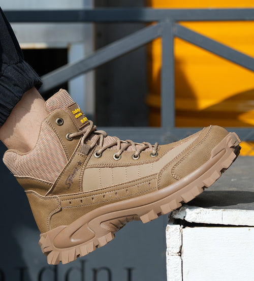 Men's Combat Boots Orthopedic Support Hiking Boots Waterproof Anti-Puncture Work Boots