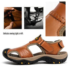 (👨‍⚕️Effect: Relieves Foot Pain) Men's Orthopedic Support Non-slip Sport Sandals Lightweight Trail Hiking Leather Sandals
