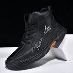 Men's Orthopedic Leather Shoes - Built-in Arch Support, Ankle Support, Waterproof, Non-Slip, Comfortable Work Shoes, Ideal For All-Day Wear and Durable For 5 Years