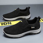 Men's Comfortable Breathable Lightweight Double Layer Waterproof Wide Toe Walking Shoes Orthopedic Shoes