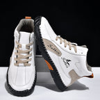 Men's Orthopedic Leather Shoes - Built-in Arch Support, Ankle Support, Waterproof, Non-Slip, Comfortable Work Shoes, Ideal For All-Day Wear and Durable For 5 Years