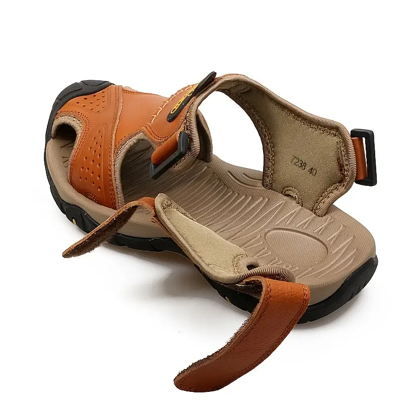 (👨‍⚕️Effect: Relieves Foot Pain) Men's Orthopedic Support Non-slip Sport Sandals Lightweight Trail Hiking Leather Sandals