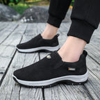 Men's Comfortable Breathable Lightweight Double Layer Waterproof Wide Toe Walking Shoes Orthopedic Shoes