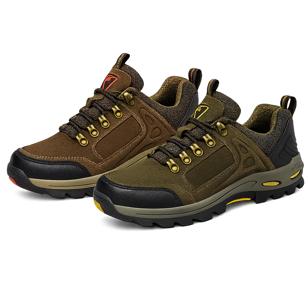 Men’s Waterproof Non-Slip Hiking & Work Shoes — Wide Fit, Arch Support