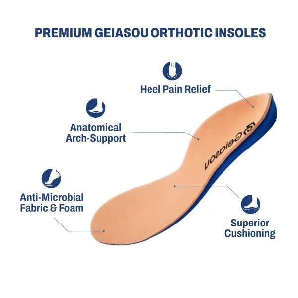 Men's Genuine Leather Casual Mid top shoes - Side Zipper, Waterproof, Wide Toe Box with Arch Support
