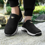 Men's Comfortable Breathable Lightweight Double Layer Waterproof Wide Toe Walking Shoes Orthopedic Shoes