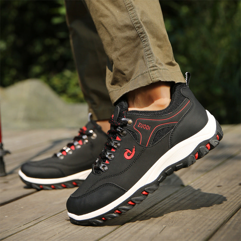 Men's Waterproof Puncture-Resistant Round-Toe Orthopedic Walking Hiking Shoes