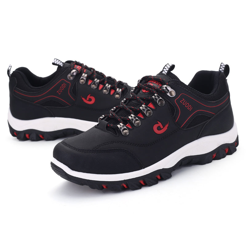 Men's Waterproof Puncture-Resistant Round-Toe Orthopedic Walking Hiking Shoes