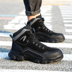 Men's Steel Toe Hand Stitched Cow Leather Boots Motorcycle Boots Work Boots Hiking Boots