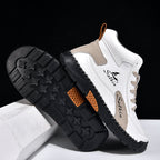 Men's Orthopedic Leather Shoes - Built-in Arch Support, Ankle Support, Waterproof, Non-Slip, Comfortable Work Shoes, Ideal For All-Day Wear and Durable For 5 Years