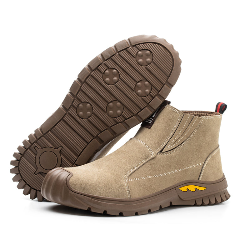 (🤜Work Hard for 5+ Years) Men's Anti-Smash Anti-Puncture Comfortable Lightweight Work Boots Waterproof Breathable Hiking Boots
