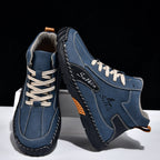 Men's Orthopedic Leather Shoes - Built-in Arch Support, Ankle Support, Waterproof, Non-Slip, Comfortable Work Shoes, Ideal For All-Day Wear and Durable For 5 Years