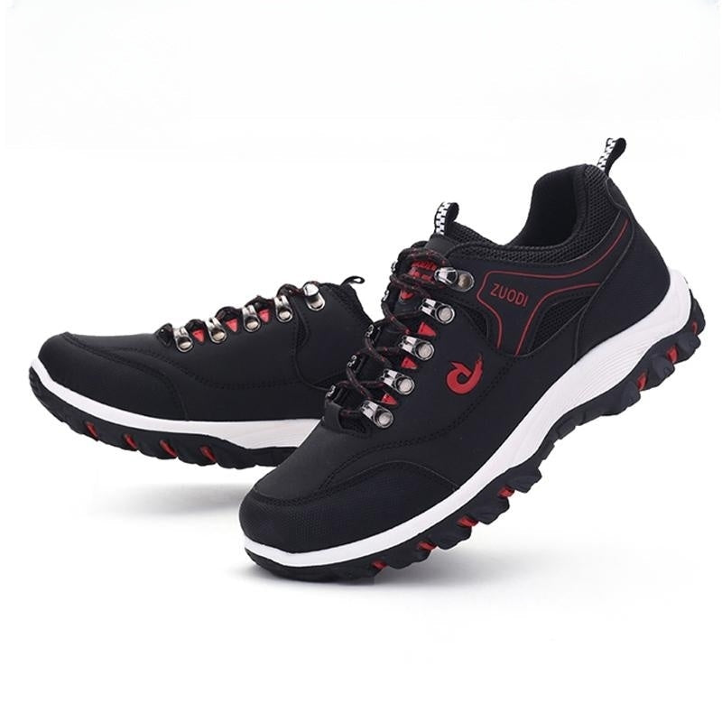 Men's Waterproof Puncture-Resistant Round-Toe Orthopedic Walking Hiking Shoes