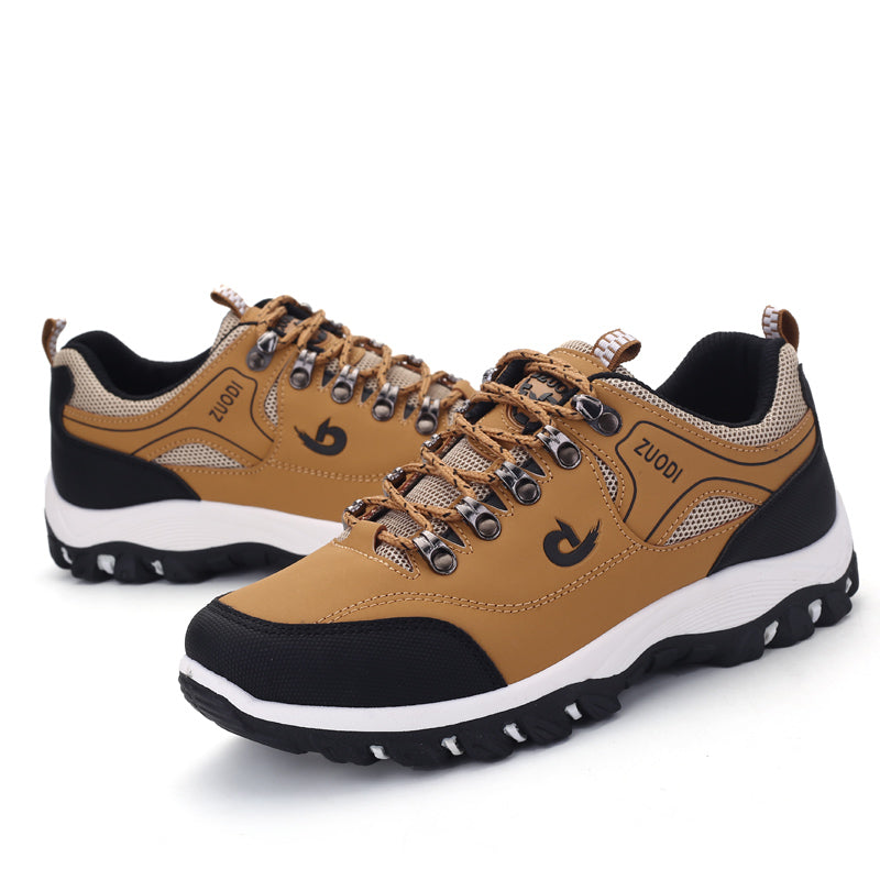 Men's Waterproof Puncture-Resistant Round-Toe Orthopedic Walking Hiking Shoes