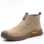 (🤜Work Hard for 5+ Years) Men's Anti-Smash Anti-Puncture Comfortable Lightweight Work Boots Waterproof Breathable Hiking Boots