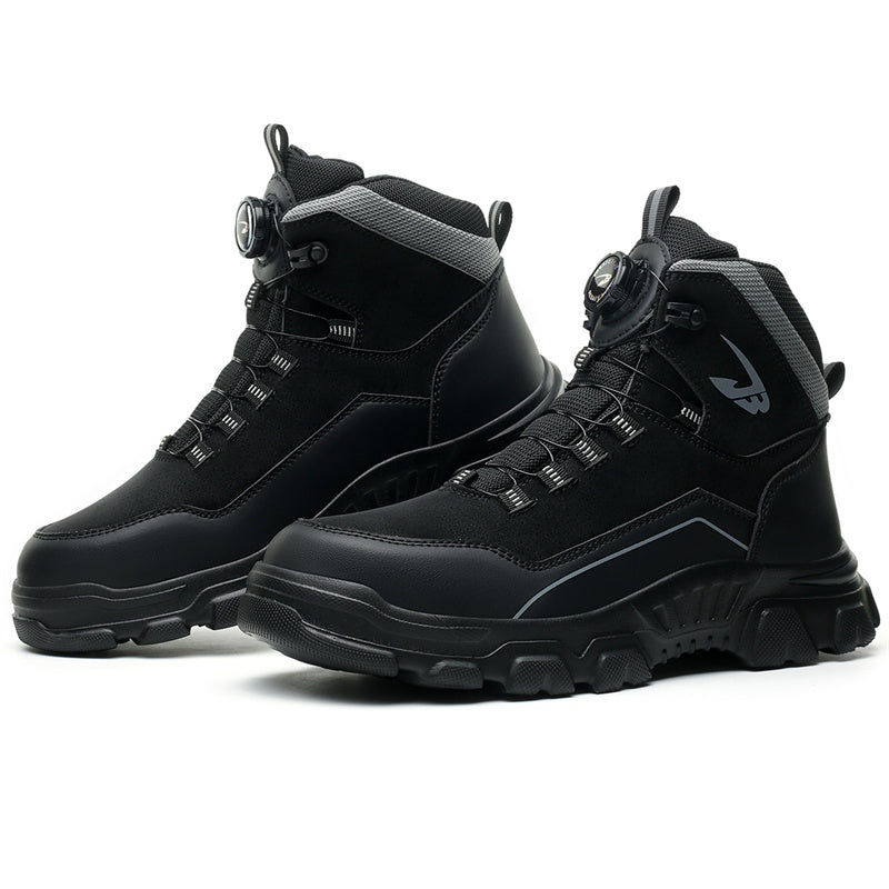 Men's Steel Toe Hand Stitched Cow Leather Boots Motorcycle Boots Work Boots Hiking Boots
