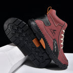 Men's Orthopedic Leather Shoes - Built-in Arch Support, Ankle Support, Waterproof, Non-Slip, Comfortable Work Shoes, Ideal For All-Day Wear and Durable For 5 Years