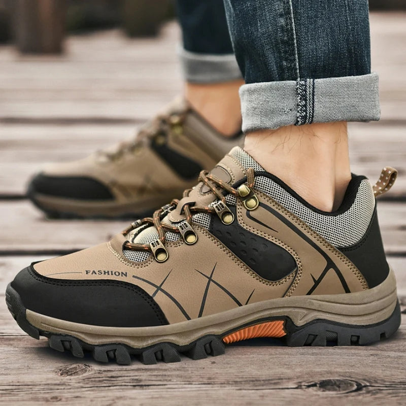 Latest Men's Genuine Leather Non-Slip Waterproof Outdoor Hiking Shoes
