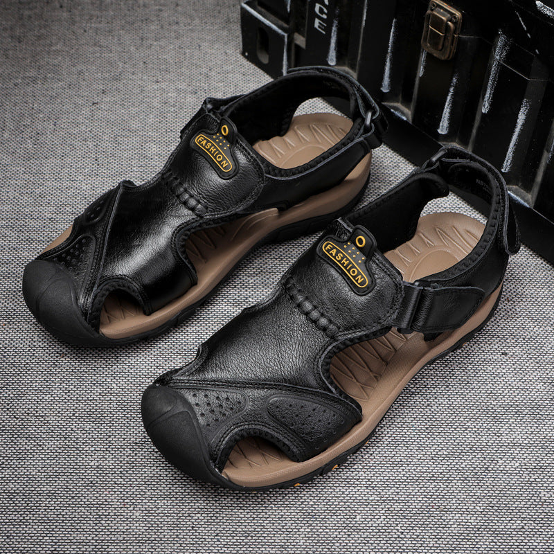 (👨‍⚕️Effect: Relieves Foot Pain) Men's Orthopedic Support Non-slip Sport Sandals Lightweight Trail Hiking Leather Sandals