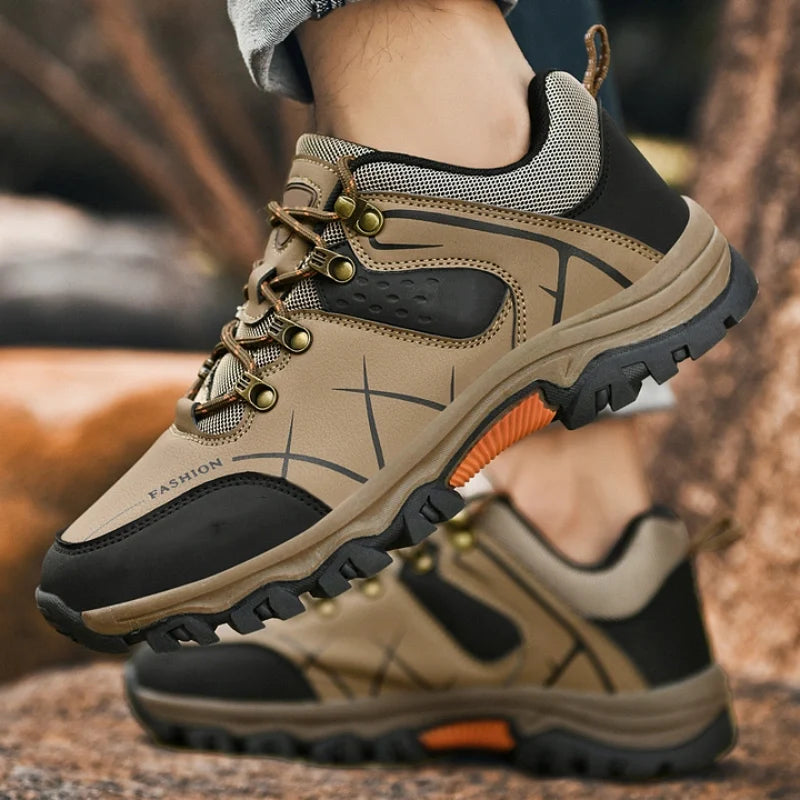 Latest Men's Genuine Leather Non-Slip Waterproof Outdoor Hiking Shoes