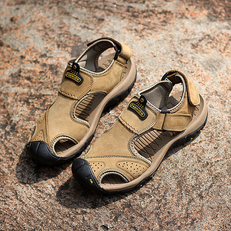 (👨‍⚕️Effect: Relieves Foot Pain) Men's Orthopedic Support Non-slip Sport Sandals Lightweight Trail Hiking Leather Sandals